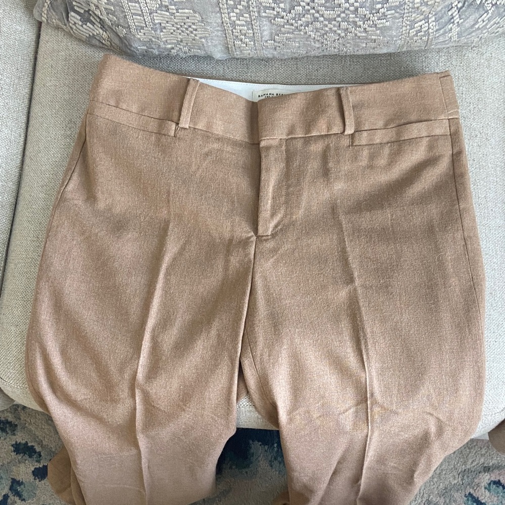 Banana Republic Tan Flare Pants Wool Blend; Sz 8